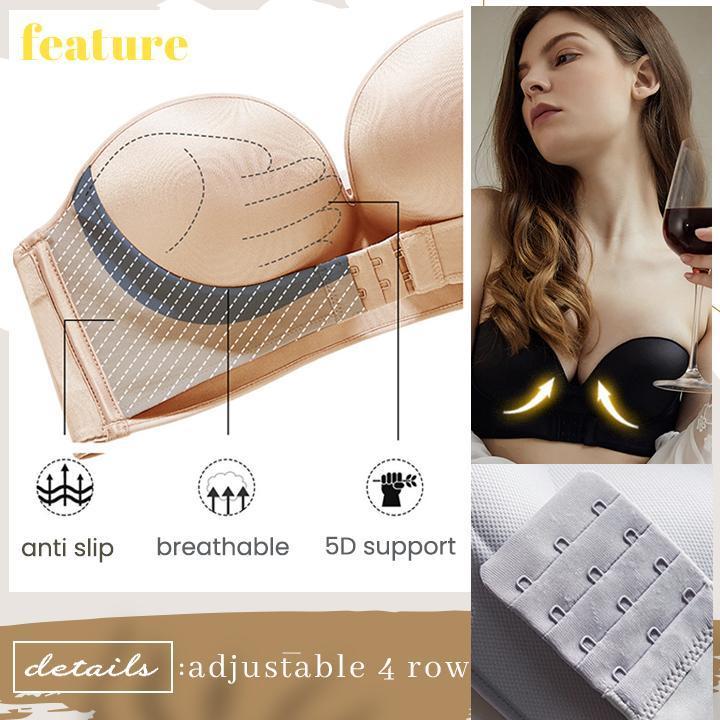 Strapless Front Wire-free Push Up Bra