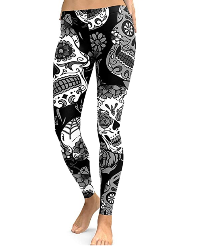 Skull Print Leggings (Available in Plus Size)
