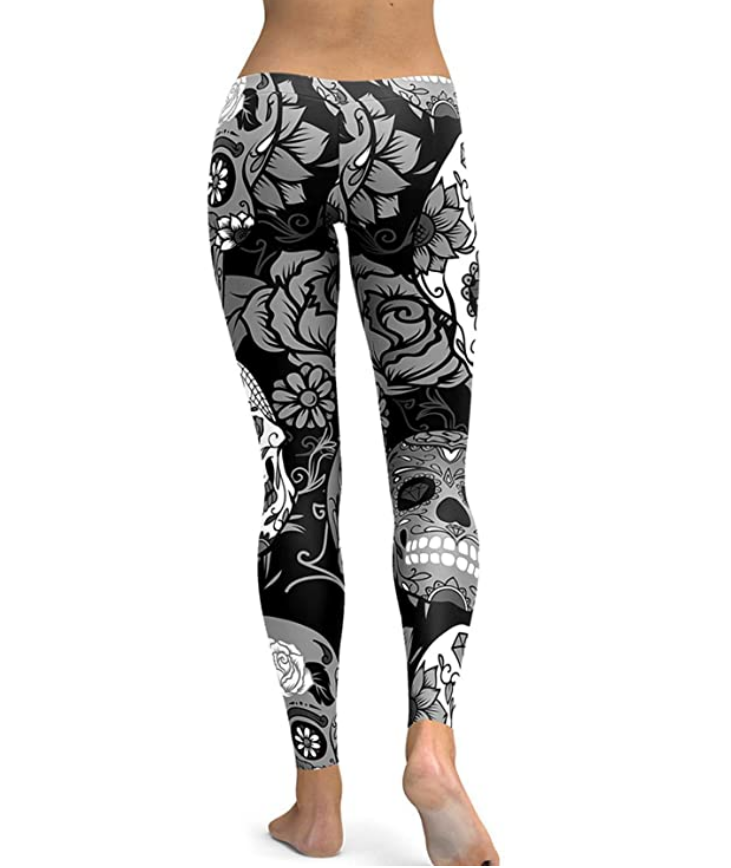 Skull Print Leggings (Available in Plus Size)