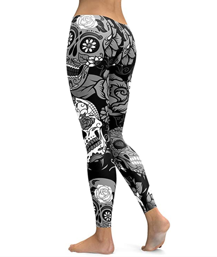 Skull Print Leggings (Available in Plus Size)