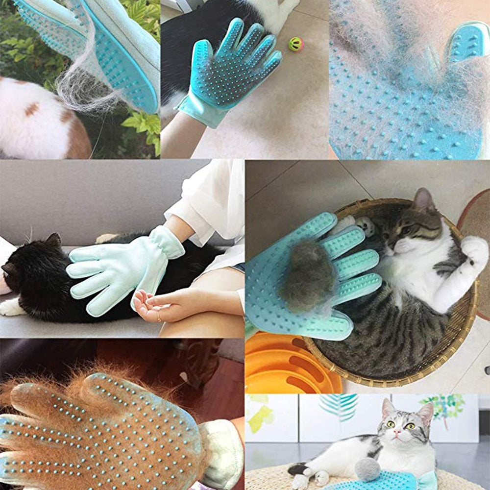 Silicone Cat Dog Pet Deshedding Grooming Glove