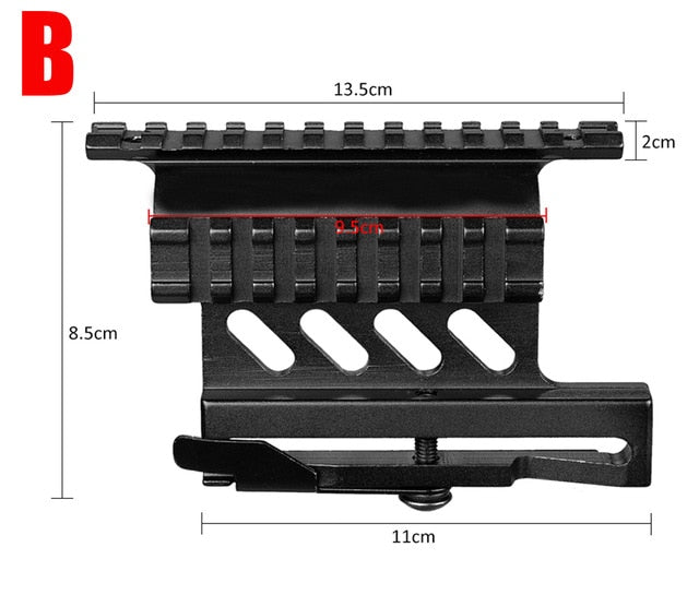 Tactical Picatinny Weaver AK Series Side Mount Rail