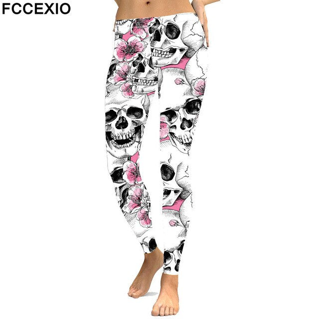 3D Skull Design Legging