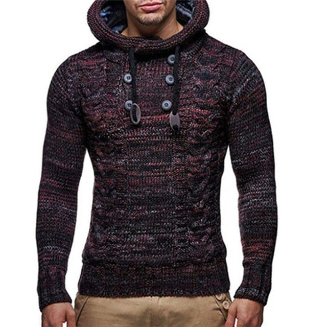 Men's Hoodie Knitted Fashion Pullovers Sweatshirt