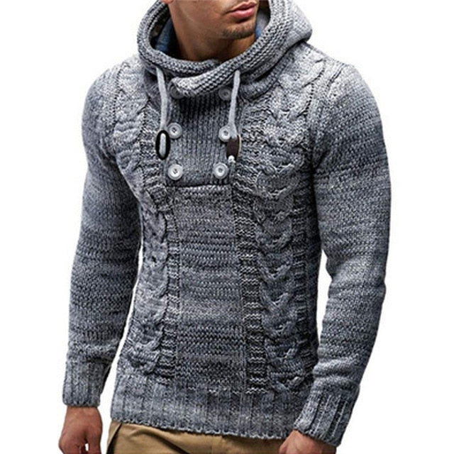 Men's Hoodie Knitted Fashion Pullovers Sweatshirt