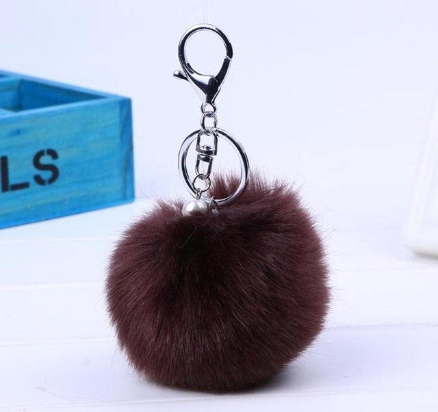 Fur Keychain Pom Pom