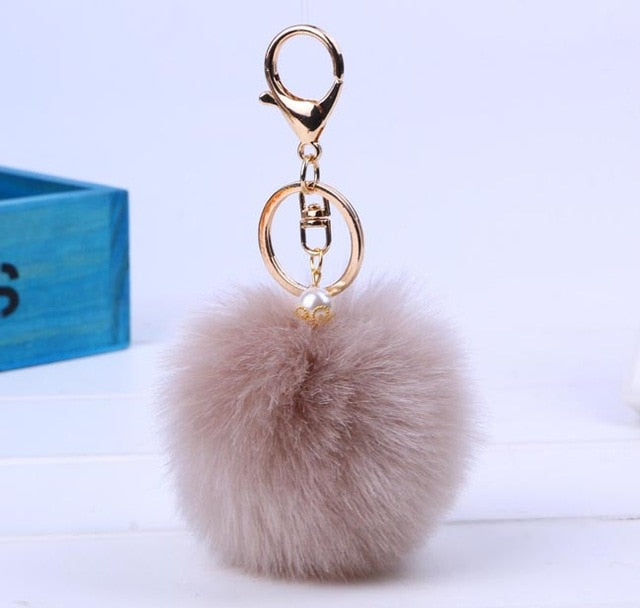 Fur Keychain Pom Pom