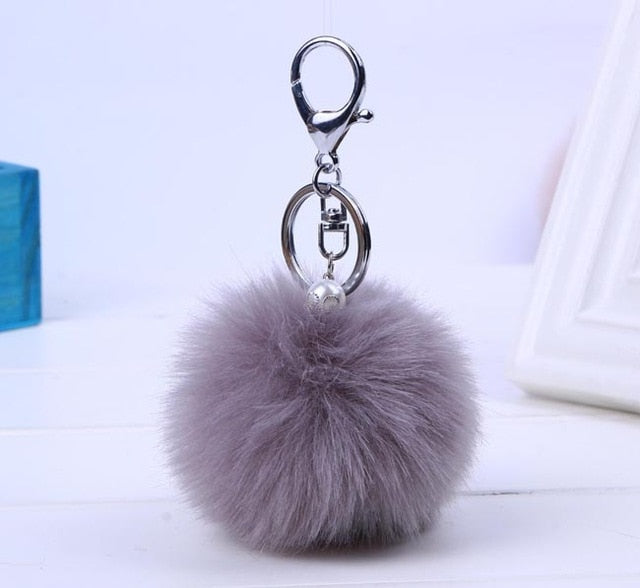 Fur Keychain Pom Pom