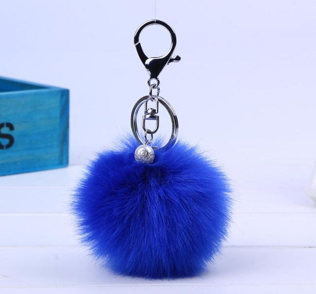 Fur Keychain Pom Pom
