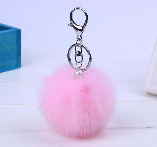 Fur Keychain Pom Pom