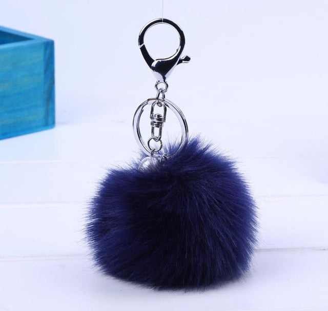 Fur Keychain Pom Pom