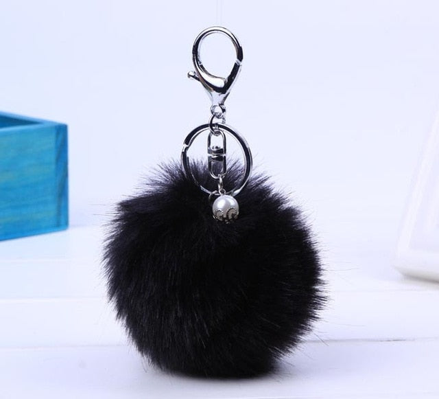 Fur Keychain Pom Pom