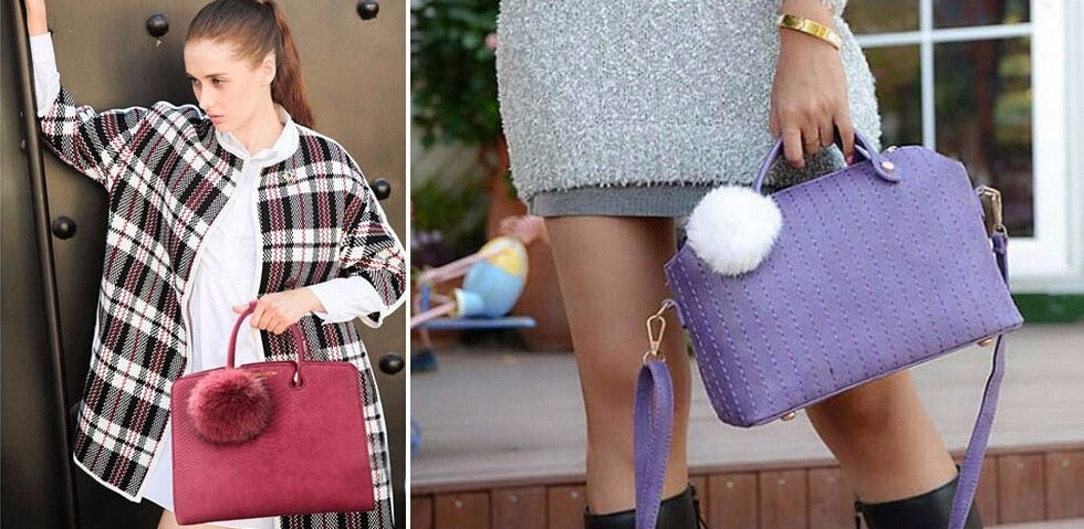 Fur Keychain Pom Pom