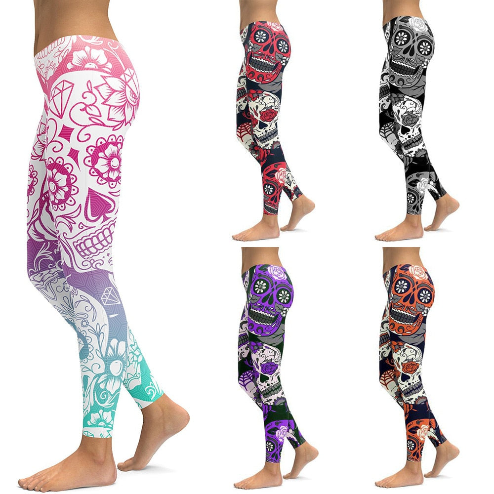 Skull Print Leggings (Available in Plus Size)