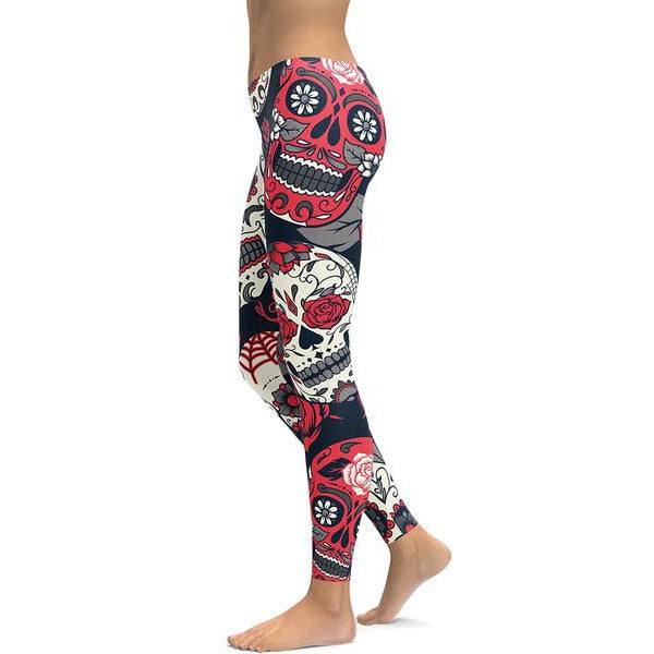 Skull Print Leggings (Available in Plus Size)