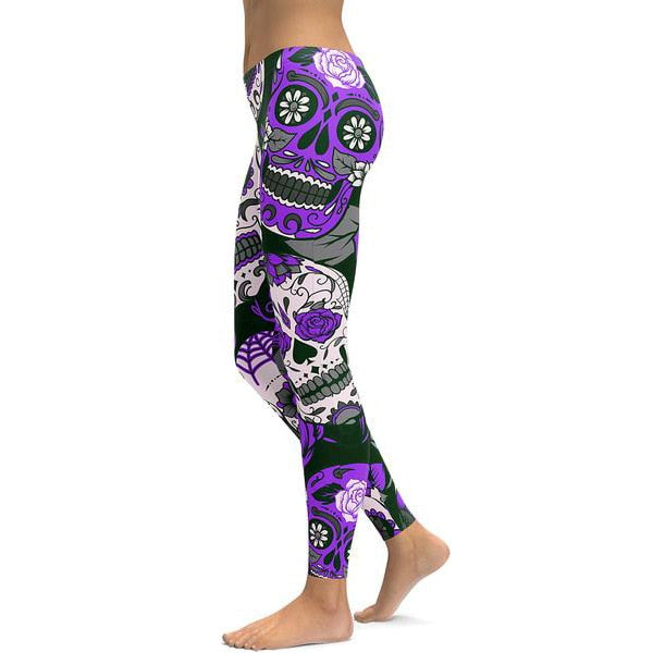 Skull Print Leggings (Available in Plus Size)