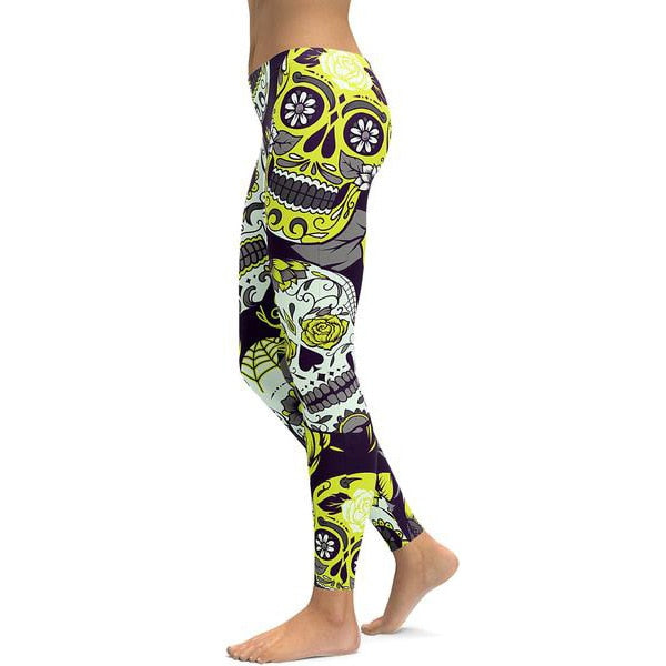 Skull Print Leggings (Available in Plus Size)