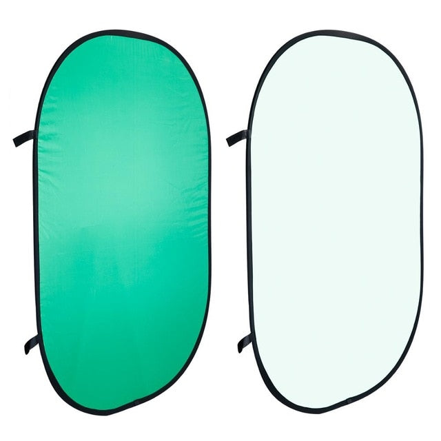 Neewer 2-in-1 Chromakey Green Chromakey Blue Collapsible Backdrop Collapsible Reversible Background 4.9x6.6 feet/1.5x2 meters