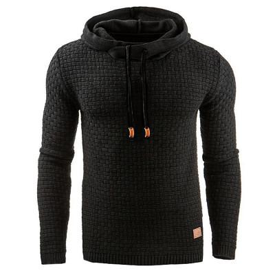 Knitted Men's Sweater Casual Hooded Pullover