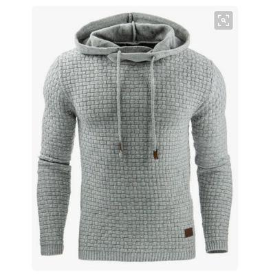 Knitted Men's Sweater Casual Hooded Pullover