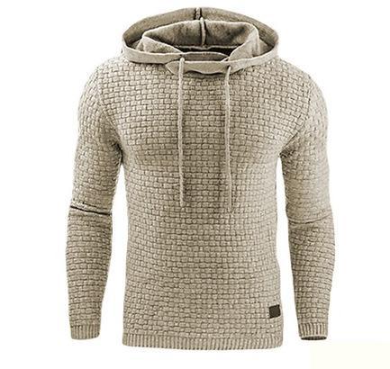 Knitted Men's Sweater Casual Hooded Pullover