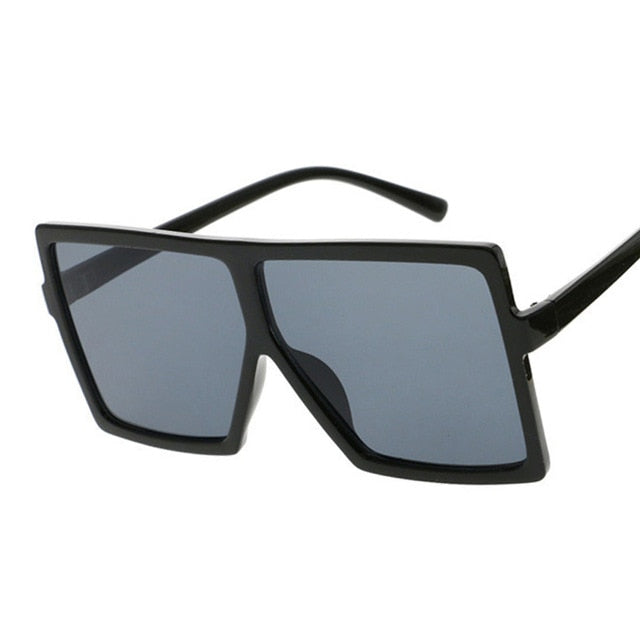 Oversized Sunglasses Black Fashion Square Glasses