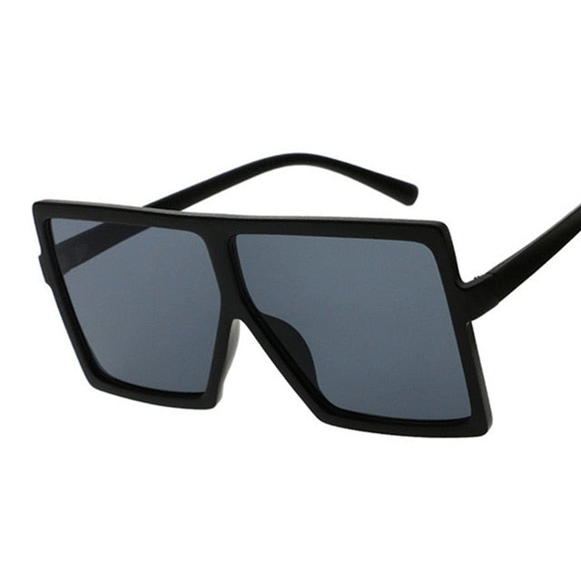 Oversized Sunglasses Black Fashion Square Glasses