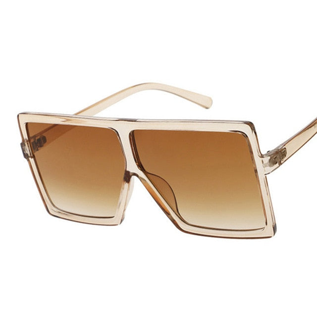 Oversized Sunglasses Black Fashion Square Glasses