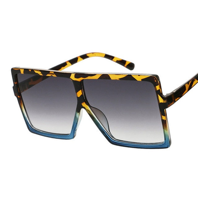Oversized Sunglasses Black Fashion Square Glasses