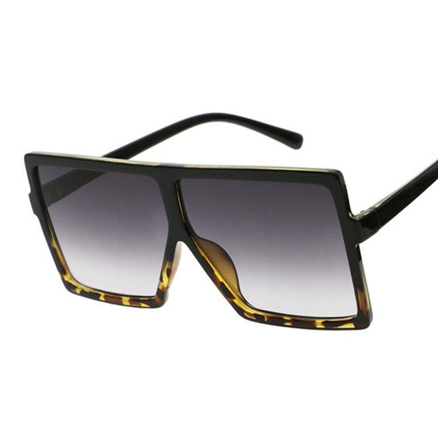 Oversized Sunglasses Black Fashion Square Glasses