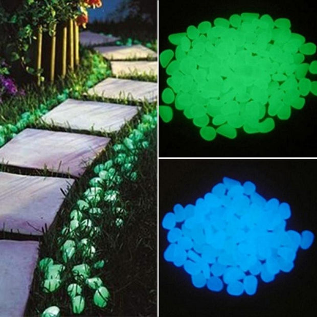 Glow in the Dark Luminous Garden Pebbles Stones