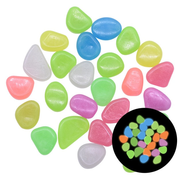 Glow in the Dark Luminous Garden Pebbles Stones