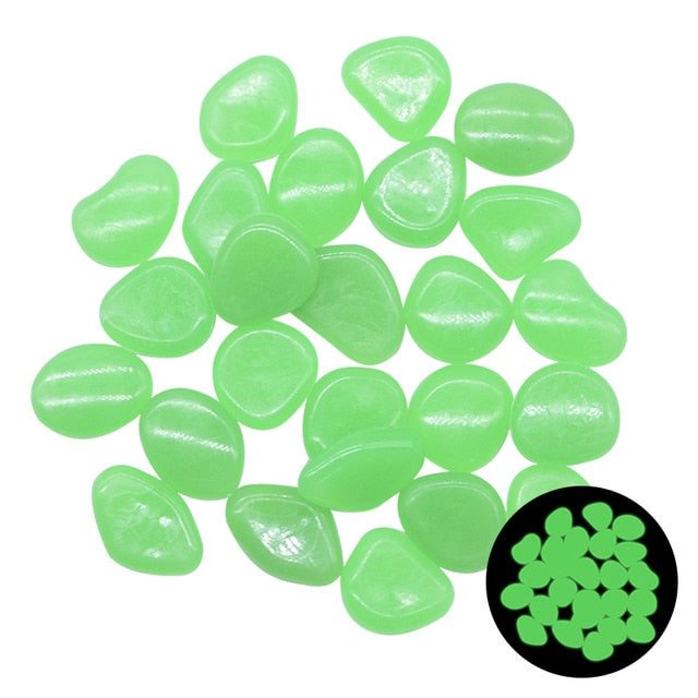 Glow in the Dark Luminous Garden Pebbles Stones
