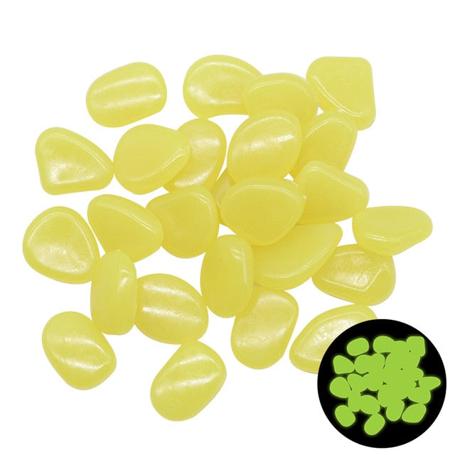 Glow in the Dark Luminous Garden Pebbles Stones