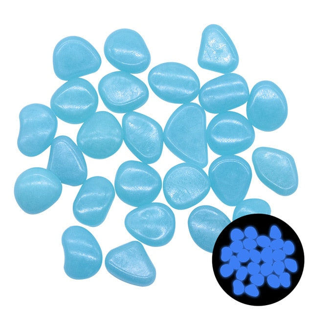 Glow in the Dark Luminous Garden Pebbles Stones