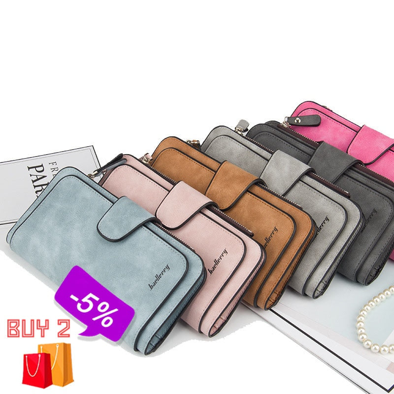 Leather Women Wallets Coin Pocket Clutch