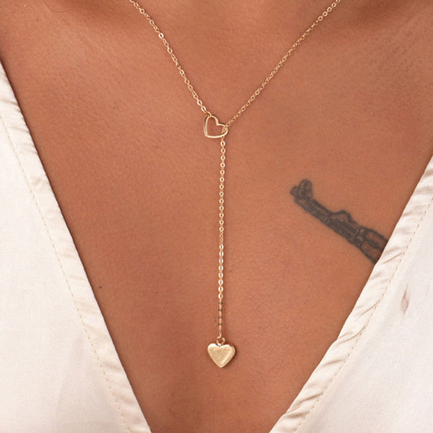 Copper Heart Chain Necklace