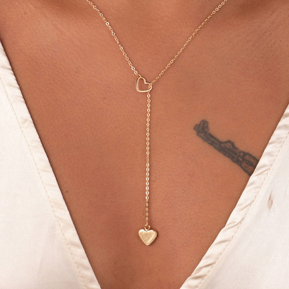Copper Heart Chain Necklace