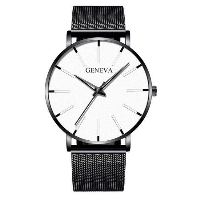 Ultra Thin Stainless Steel Mesh Belt Quartz Watch