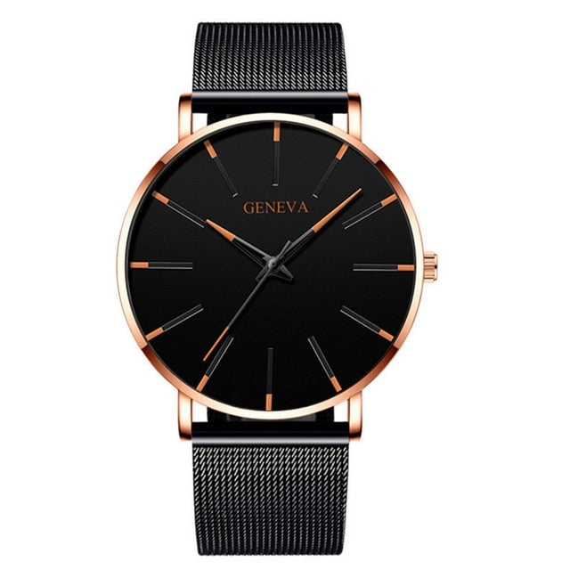 Ultra Thin Stainless Steel Mesh Belt Quartz Watch