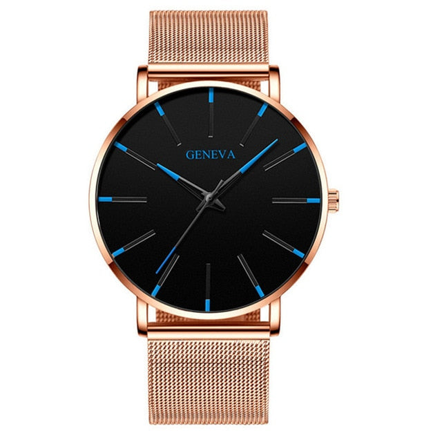 Ultra Thin Stainless Steel Mesh Belt Quartz Watch