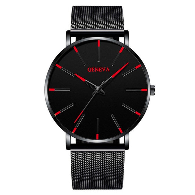 Ultra Thin Stainless Steel Mesh Belt Quartz Watch