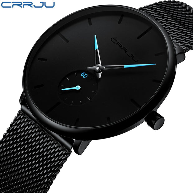 Quartz Casual Slim Mesh Steel Waterproof Sport Watch