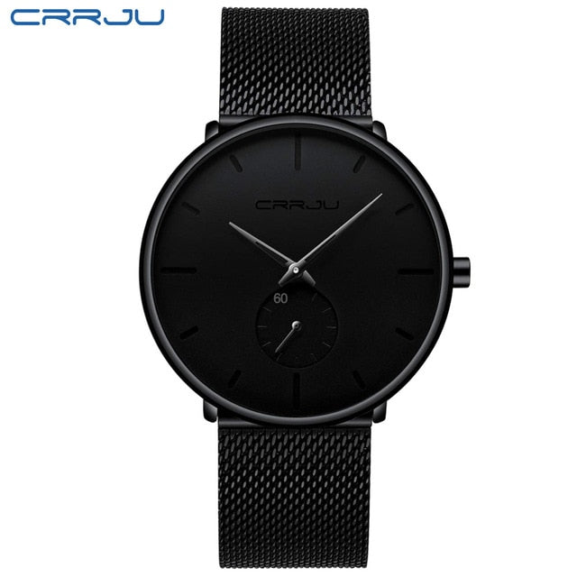 Quartz Casual Slim Mesh Steel Waterproof Sport Watch
