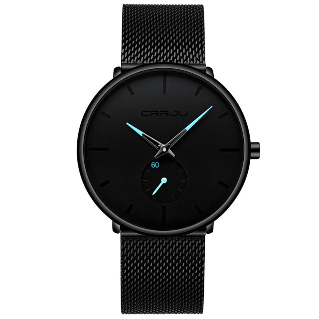 Quartz Casual Slim Mesh Steel Waterproof Sport Watch