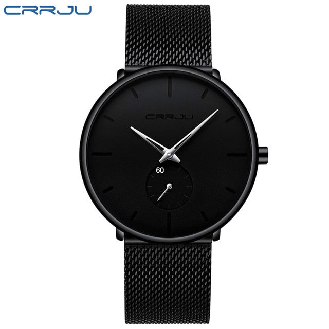 Quartz Casual Slim Mesh Steel Waterproof Sport Watch