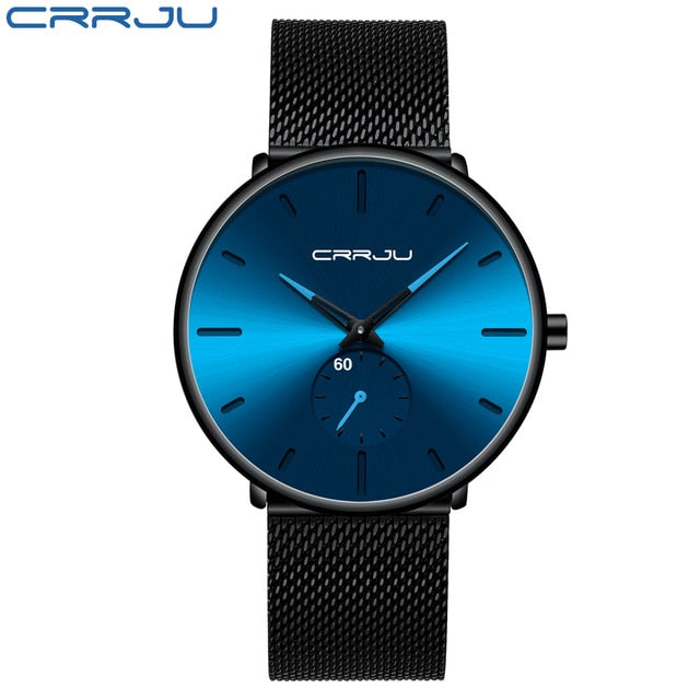 Quartz Casual Slim Mesh Steel Waterproof Sport Watch