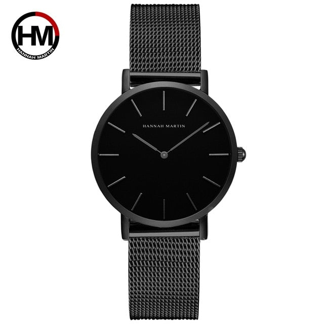 Quartz Movement 36mm  Stainless Steel Mesh Rose Gold Watch