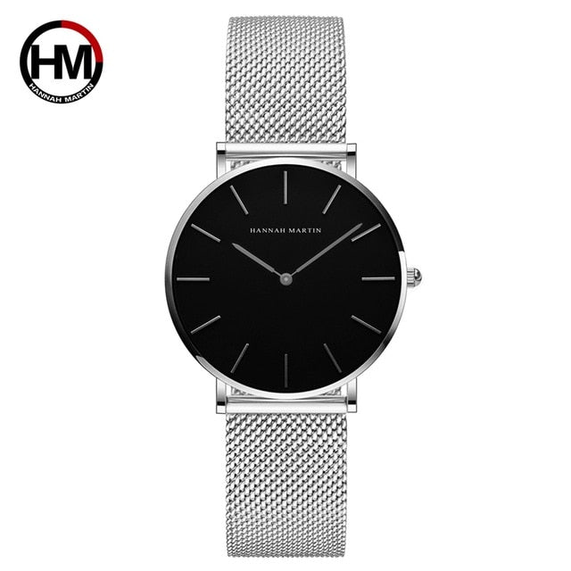 Quartz Movement 36mm  Stainless Steel Mesh Rose Gold Watch