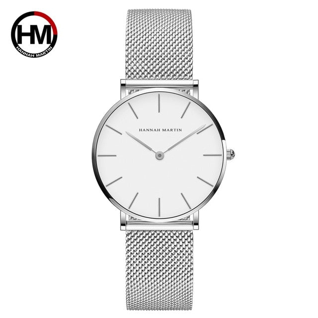 Quartz Movement 36mm  Stainless Steel Mesh Rose Gold Watch